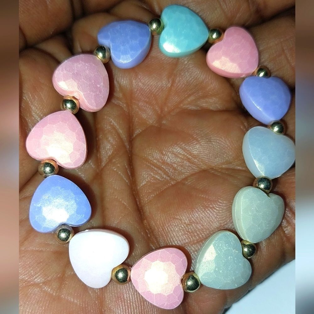Girls Beaded Acrylic Colorful  Bracelet - Picture 8 of 9